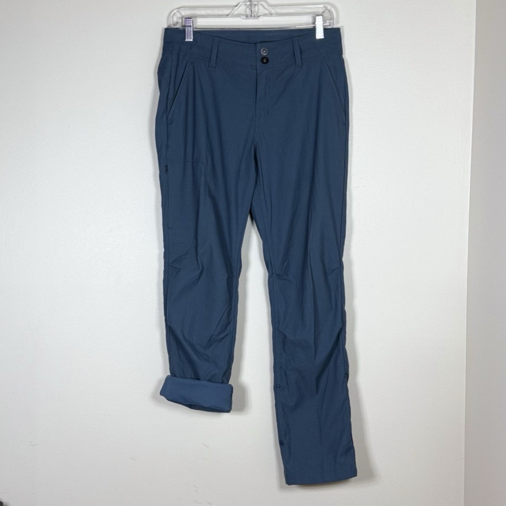 prAna Alana Womens Hiking Pants 10 Blue Roll Up Stretch Travel Outdoor Gorpcore